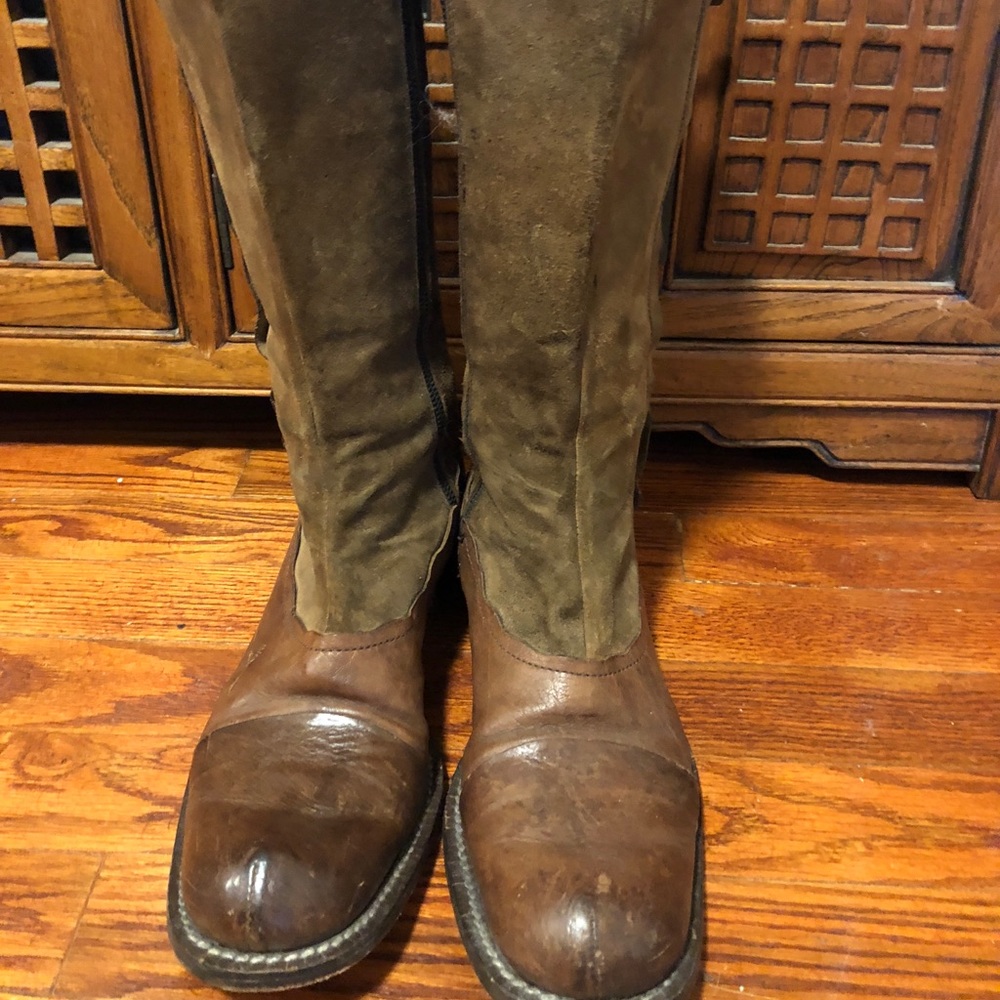 Italian leather and suede boots- women’s 10